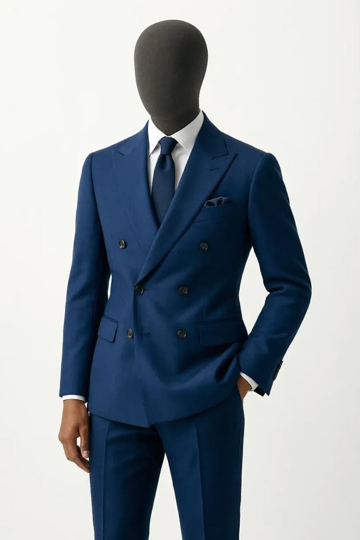 Metropolitan Blue Double-Breasted Suit — Vee Clothing Company