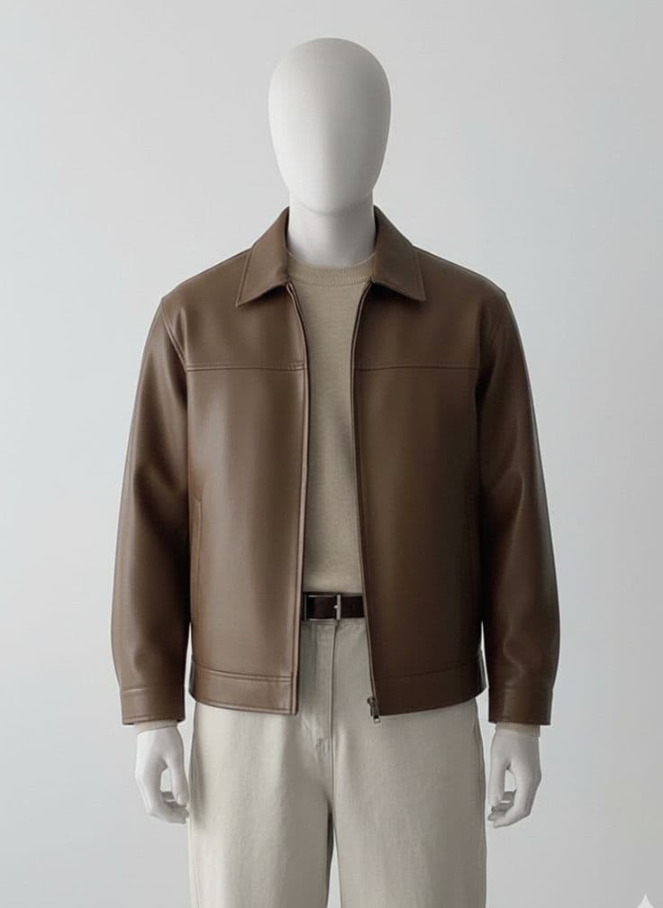 Sienna Brown Leather Field Shell — Vee Clothing Company