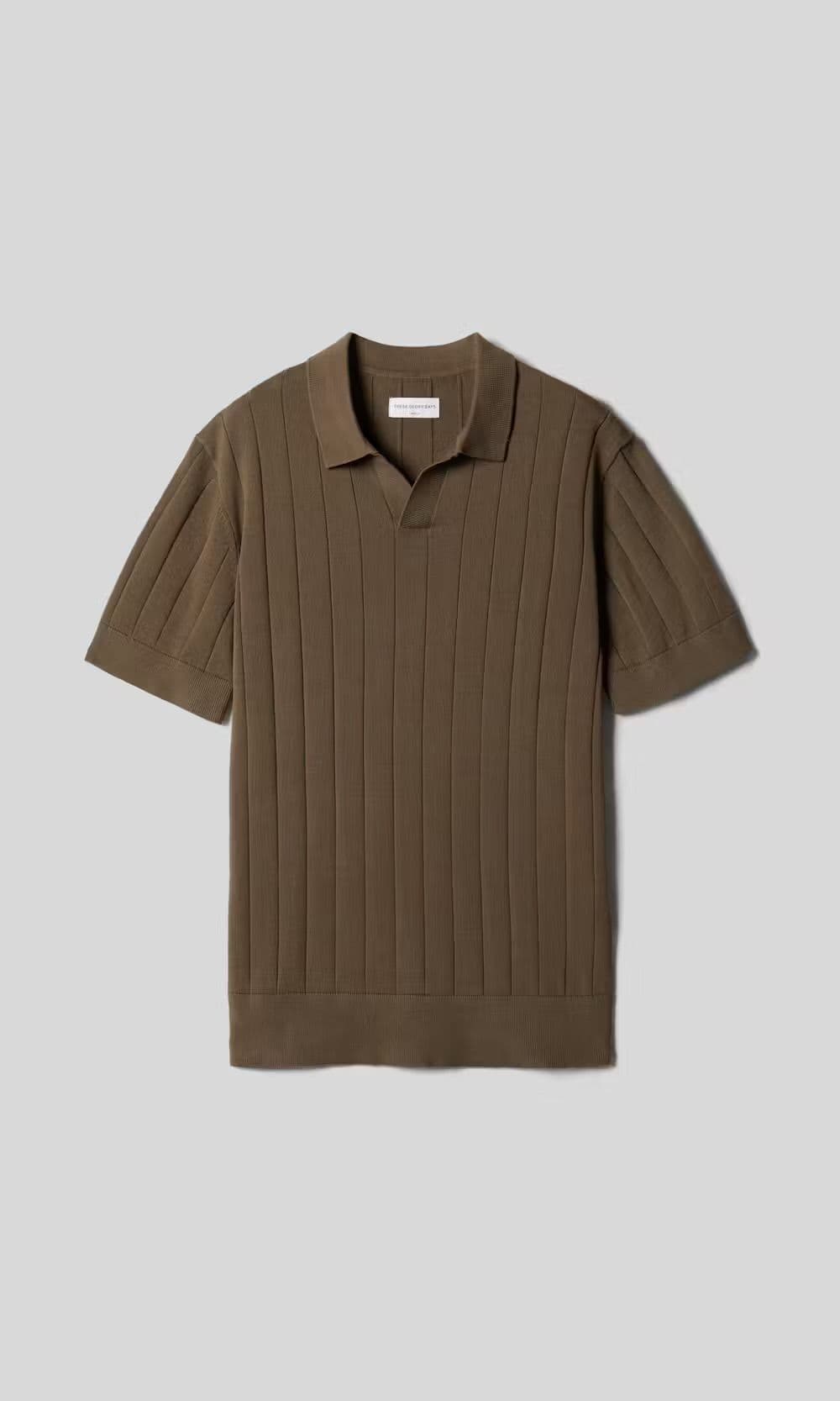 Earthy Ribbed Knit Polo — Vee Clothing Company