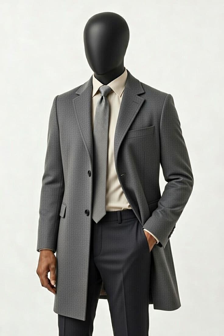 Graphite Wool-Blend Overcoat — Vee Clothing Company