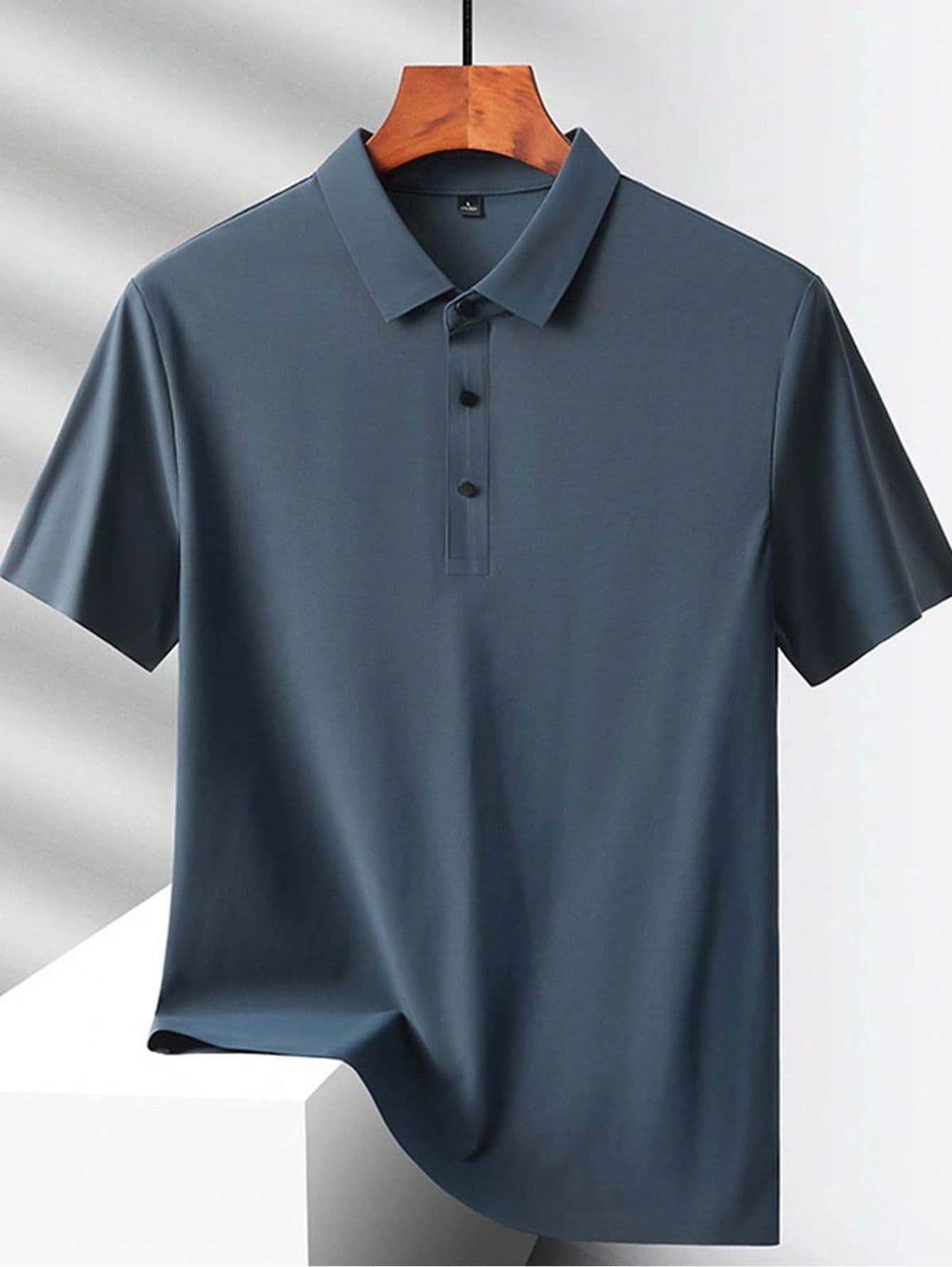 Steel Blue Executive Polo