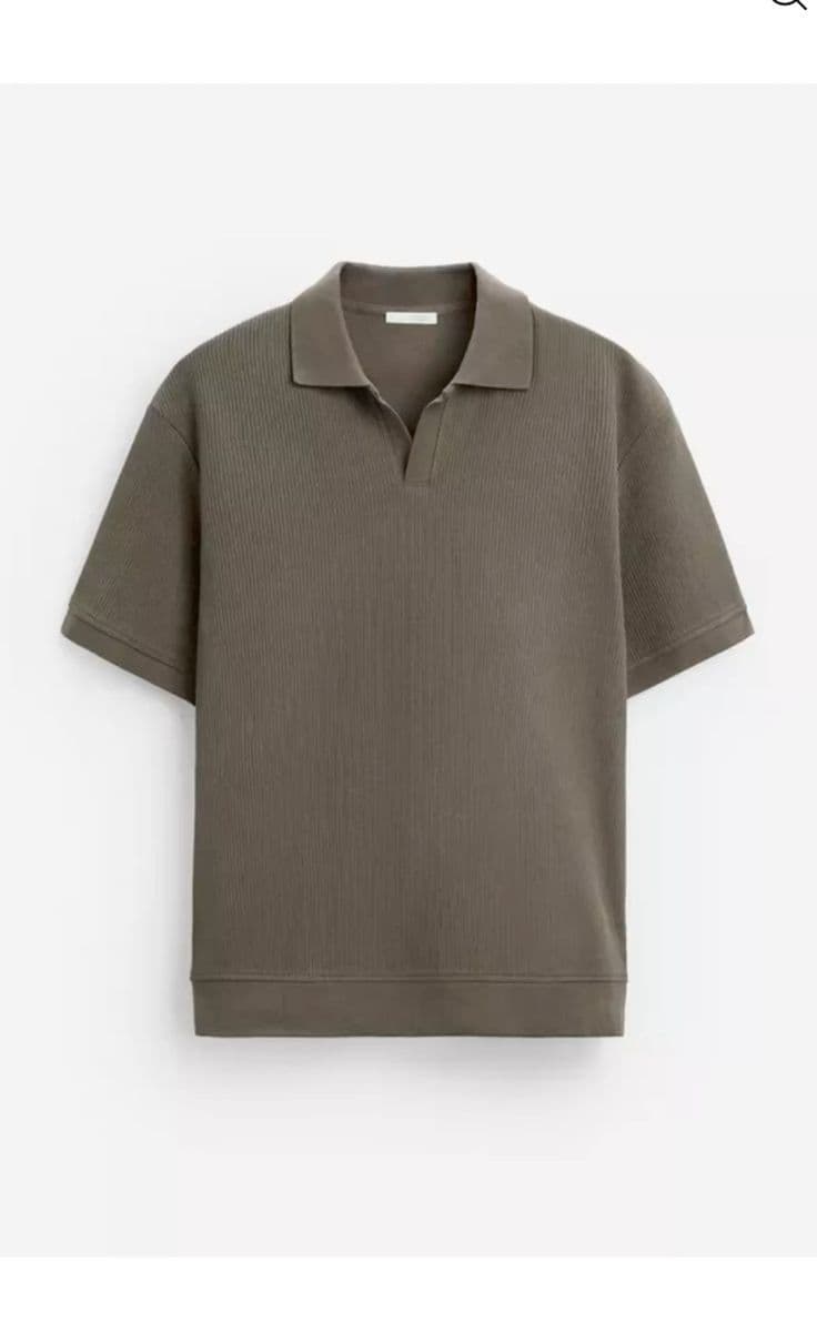 Taupe Fine-Ribbed Polo — Vee Clothing Company