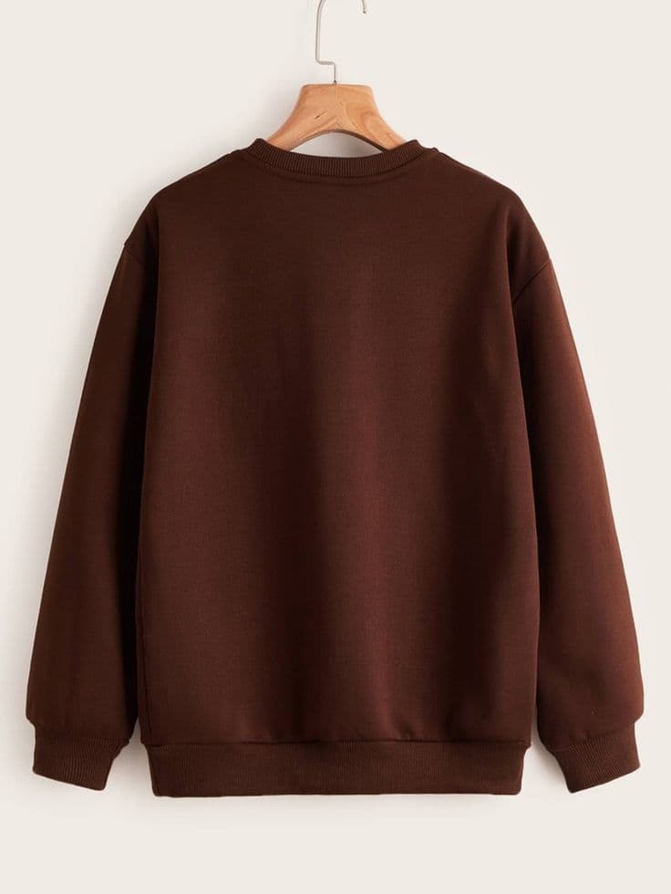 The Heritage Cocoa Thermal Drop-Shoulder Sweatshirt