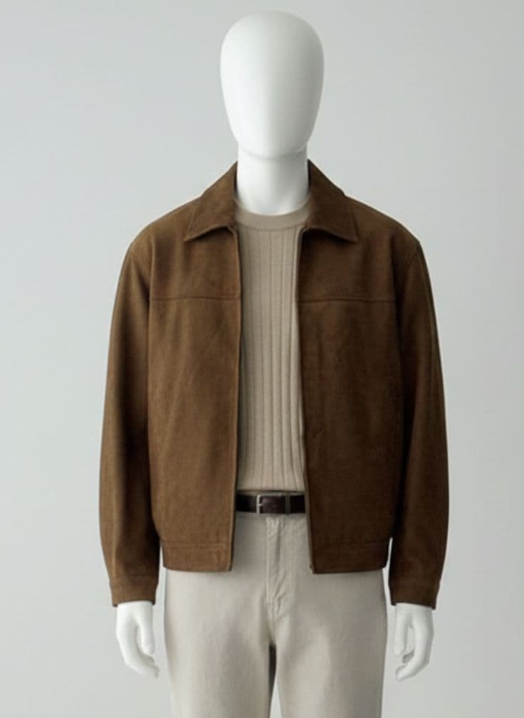 Umber Suede Harrington — Vee Clothing Company