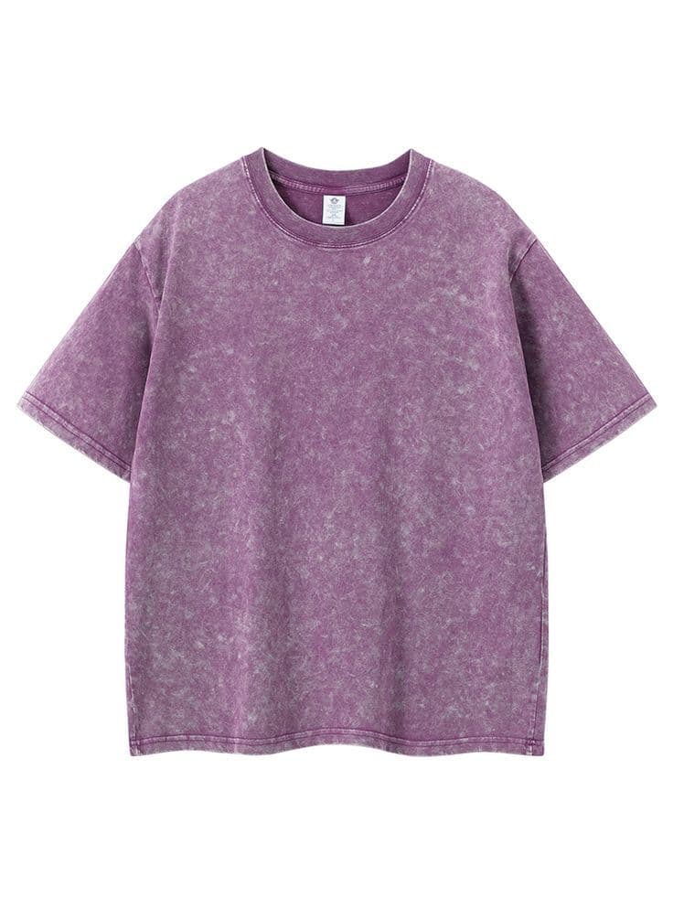Dusty Plum Acid-Wash Oversized Tee — Vee Clothing Company