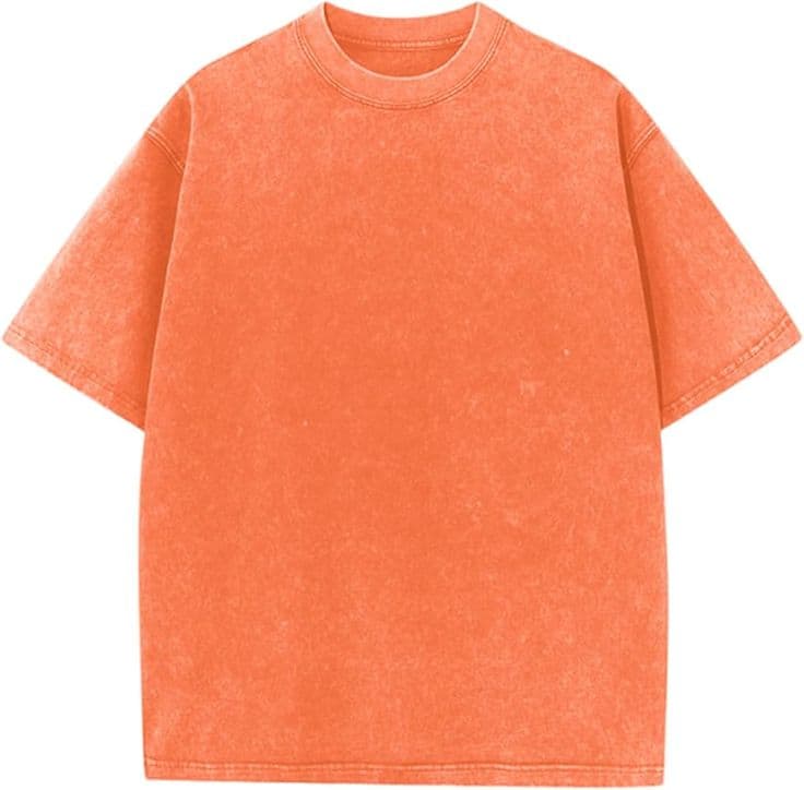 Burnt Apricot Acid-Wash Oversized Tee — Vee Clothing Company