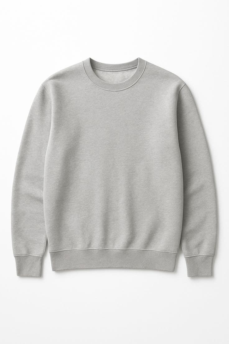 Essential Heather Grey Crewneck Sweatshirt