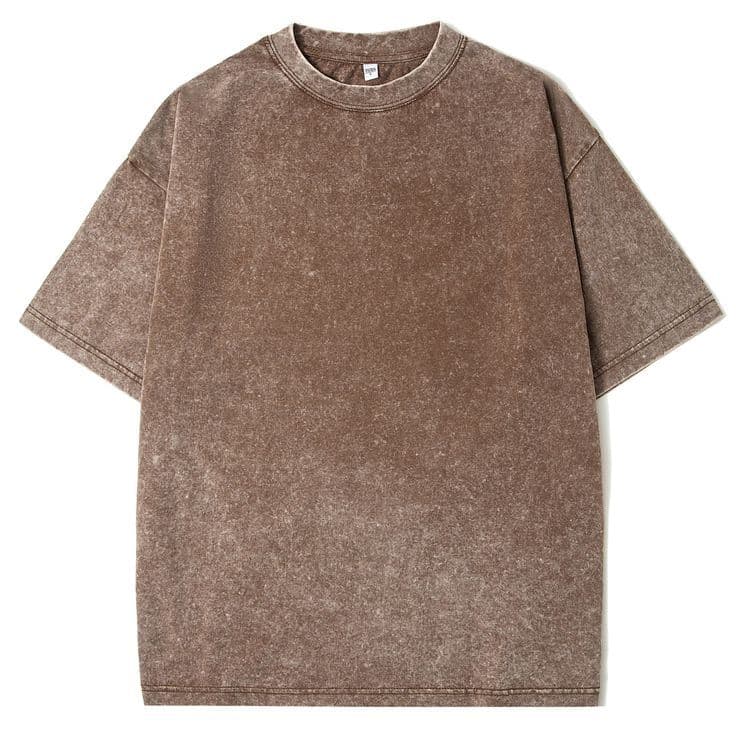 Coffee-Bean Acid-Wash Oversized Tee — Vee Clothing Company