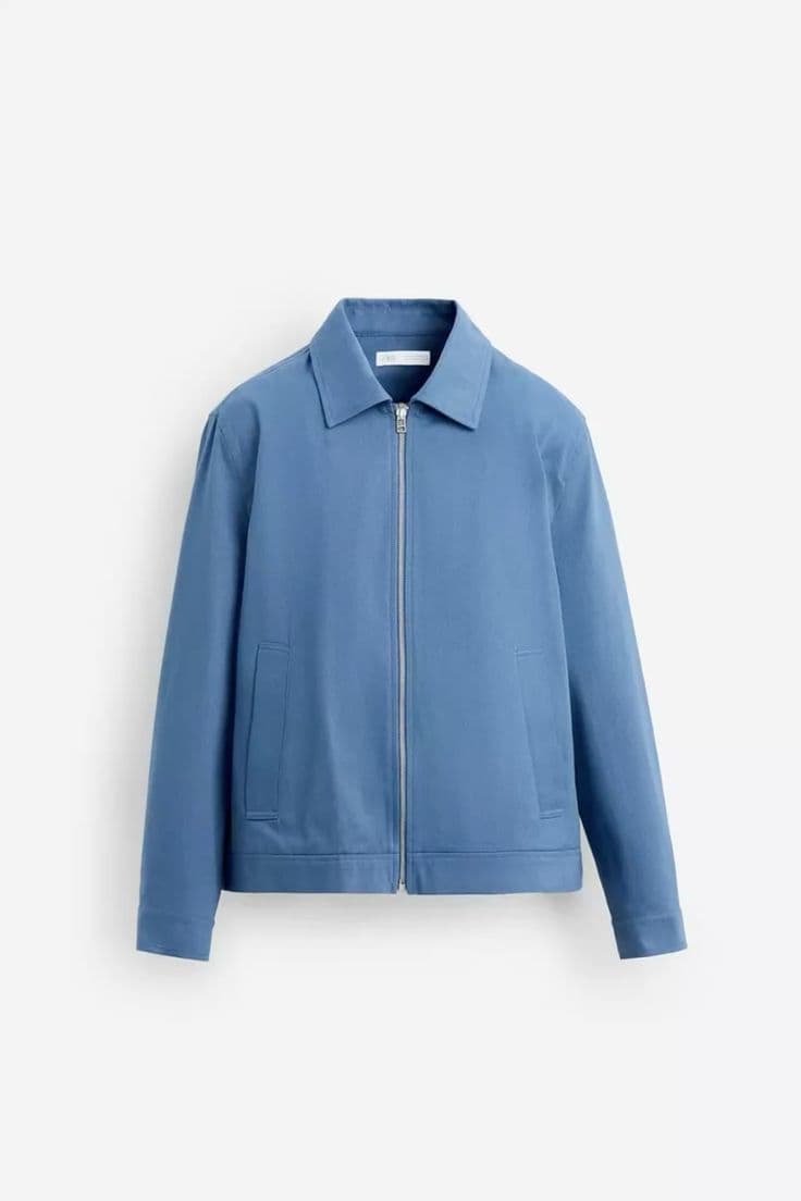 Slate Blue Tech-Canvas Harrington