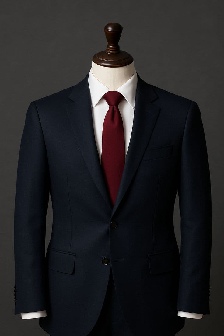 Midnight Serge Two-Button Suit — Vee Clothing Company