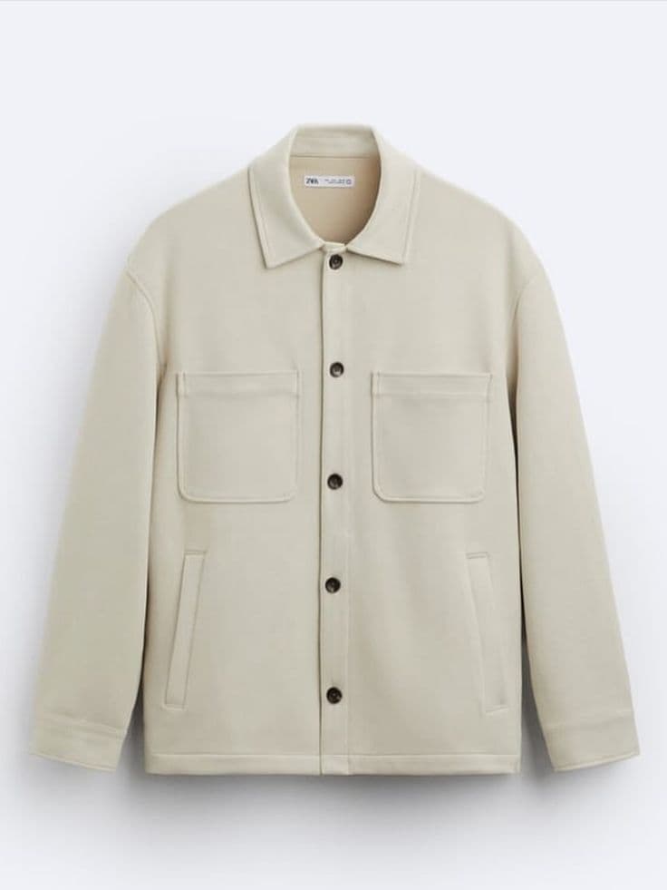 Alabaster Structured Scuba Overshirt — Vee Clothing Company