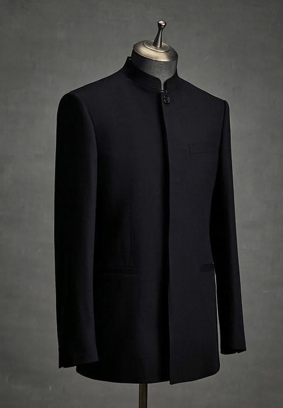 Noir Structural Nehru Blazer — Vee Clothing Company